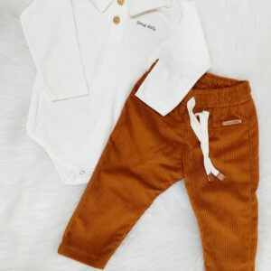 Conjunto Masculino Body Calça Veludo