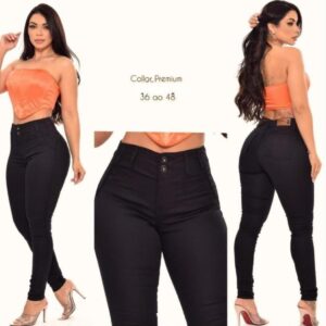 Calça Feminina Sarja Preta Com Lycra