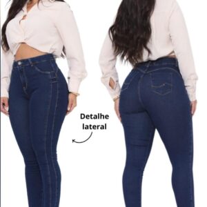 Calça Cigarrete Feminina Jeans Com Lycra